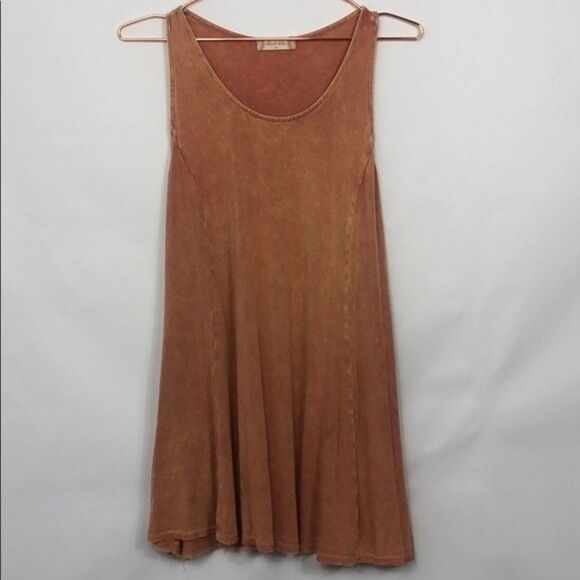 Altar’d State Salmon Stonewashed Sleeveless Tunic - Picture 2 of 9